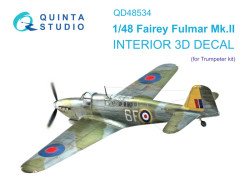 Fairey Fulmar Mk.II 3D-Printed & coloured Interior on decal paper (Trumpeter)