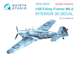 Fairey Fulmar Mk.II 3D-Printed & coloured Interior on decal paper (Trumpeter) (small version)