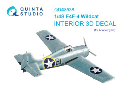 F4F-4 Wildcat 3D-Printed & coloured Interior on decal paper (Academy)