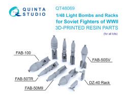 FAB-100 and FAB-50 family bombs, DZ-40 racks for fighters of the Red Army, WWII (all kits)