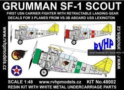 Grumman SF-1 SCOUT (Decals 3xUSN VS-3BV USS LEXINGTON)