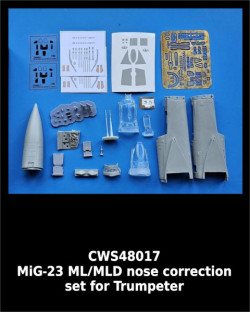 MiG-23 ML/MLD nose correction set for Trumpeter
