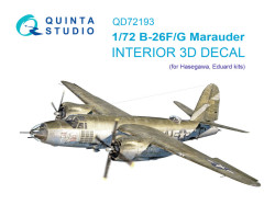 B-26F/G Marauder 3D-Printed & coloured Interior on decal paper (Hasegawa)