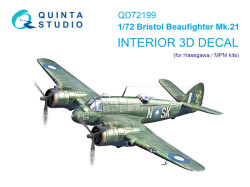 Bristol Beaufighter Mk.21 3D-Printed & coloured Interior on decal paper (Hasegawa/MPM)