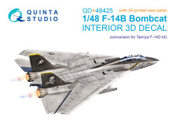 F-14B 3D-Printed & coloured Interior on decal paper (conversion for F-14D Tamiya) (with 3D-print