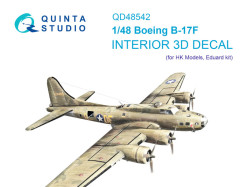 Boeing B-17F 3D-Printed & coloured Interior on decal paper (HK models, Eduard)