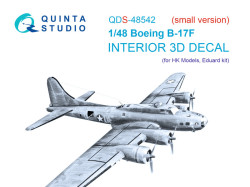 Boeing B-17F 3D-Printed & coloured Interior on decal paper (HK models, Eduard) (small version)