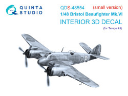 Bristol Beaufighter Mk.VI 3D-Printed & coloured Interior on decal paper (Tamiya) (small version)