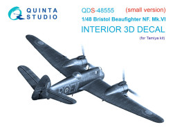 Bristol Beaufighter NF.Mk.VI 3D-Printed & coloured Interior on decal paper (Tamiya) (small versi