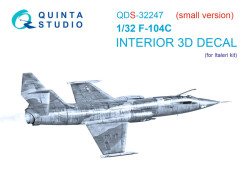 F-104C 3D-Printed & coloured Interior on decal paper (Italeri) (Small version)