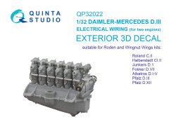 DAIMLER-MERCEDES D.III Electrical wiring, for Roland C.II, Albatros D.I-V, Pfalz D.III/D.XII, Junker