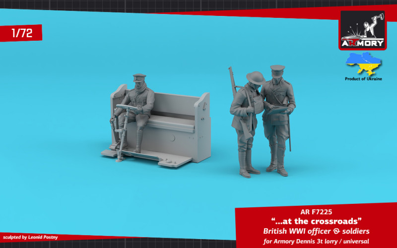 Dennis 3t British WWI Lo"at the crossroads" British WWI officer &rry, canvas set for c