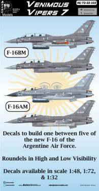 Venimous Vipers 7. F-16AM/BM Argentina with special decorated fin