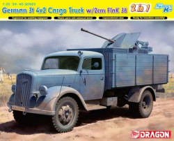 German 3t 4x2 Truck w/2cm FlaK 38