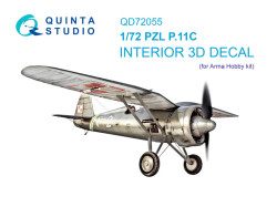 PZL P.11С 3D-Printed & coloured Interior on decal paper (Arma Hobby)