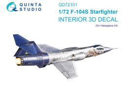 F-104S 3D-Printed & coloured Interior on decal paper (Hasegawa)