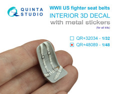 WWII US seat belts (with metal buckles) (All kits)