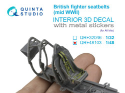 British Fighter Seatbelts (mid WWII) (with metal buckles) (All kits)