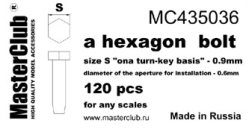 A hexagon standart bolt head, size S 