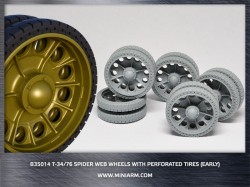 T-34/76 Spider web wheels with perforated tires (early version)    ( new edition 2017)