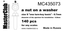 A nut onA washer, size S 