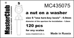 A nut onA washer, size S 
