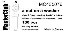 A nut onA washer, size S 