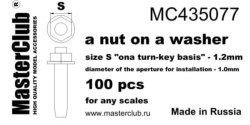 A nut onA washer, size S 
