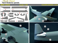 Yak-9. Exterior panels
