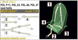 PZL P.11, PZL.23, PZL.46, PZL.37 seat belts
