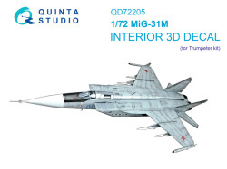 MiG-31M 3D-Printed & coloured Interior on decal paper (Trumpeter)