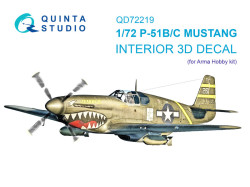 P-51B/P-51C Mustang 3D-Printed & coloured Interior on decal paper (Arma Hobby)