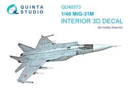 MiG-31M 3D-Printed & coloured Interior on decal paper (Hobby Boss)