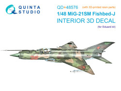 MiG-21SM Fishbed-J 3D-Printed & coloured Interior on decal paper (Eduard) (with 3D-printed resin par