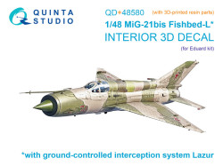 MiG-21bis early Fishbed-L 3D-Printed & coloured Interior on decal paper (Eduard) (with 3D-printed re