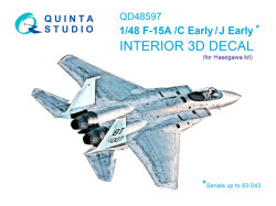 F-15A/F-15C Early/F-15J Early  3D-Printed & coloured Interior on decal paper (Hasegawa)