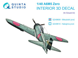A6M5 Zero (Mitsubishi Production) 3D-Printed & coloured Interior on decal paper (Eduard)