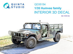 Humvee family 3D-Printed & coloured Interior on decal paper (ICM)