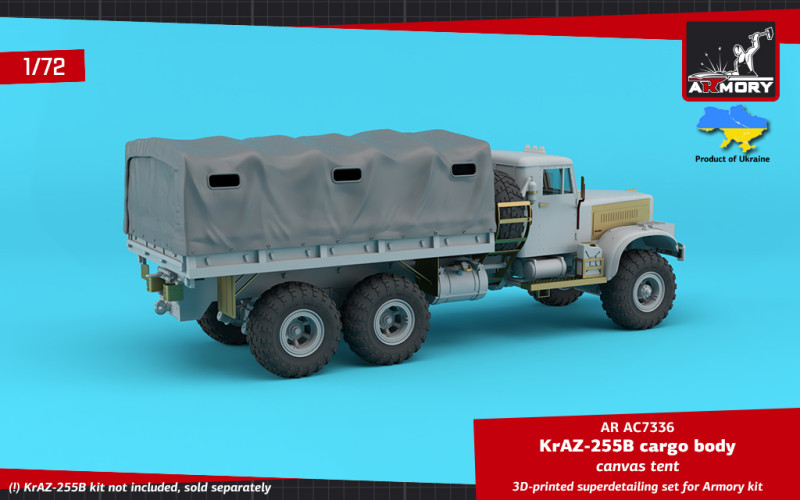 KrAZ-255B Soviet 6x6 cargo truck canvas tent
