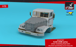 KrAZ-255B Soviet 6x6 cargo truck winter insulating hood mats