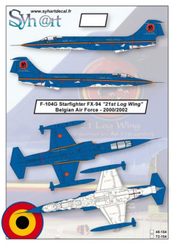 F-104G Starfighter FX-94 "1st Log Wing" Belgian Air Force 2000-2002