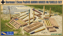 German 7,5 cm Pak 40 AMMO Boxes w/shells set