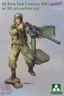US Army Tank Crewman WW2 w/ .50 Cal MG