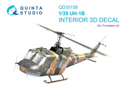 UH-1B 3D-Printed & coloured Interior on decal paper (Trumpeter)