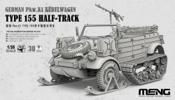 German Pkw.K1 Kübelwagen Type 155 Half-Track (incl. 3D printed track modules and ski modules, etc.)