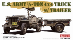 U.S. ARMY 1/4 Ton 4x4 Truck w/ Cal.50 & Trailer