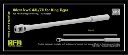 3D print.Gun barrel 88mm kwK 43L/71 for King Tiger
