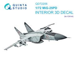 MiG-25PD 3D-Printed & coloured Interior on decal paper (ICM)