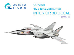 MiG-25RB/MiG-25RBT 3D-Printed & coloured Interior on decal paper (ICM)