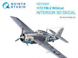 FM-2 Wildcat 3D-Printed & coloured Interior on decal paper (Arma Hobby)